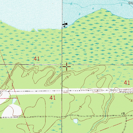 Topographic Map of G W Perpall Grant, FL