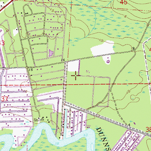 Topographic Map of Acosta Grant, FL