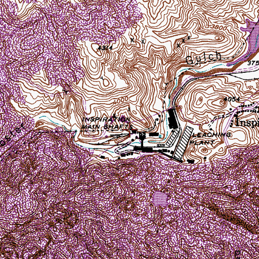 Topographic Map of Inspiration Main Shafts, AZ