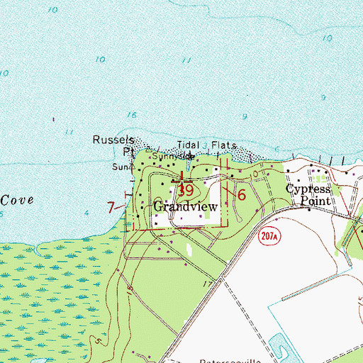 Topographic Map of Sarah Petty Grant, FL