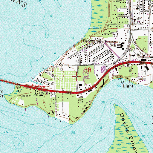Topographic Map of Elthu Woodruff Grant, FL