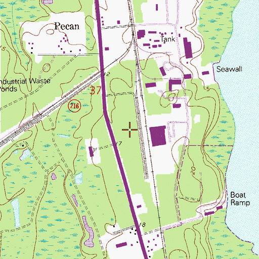 Topographic Map of J B Entralgo Grant, FL
