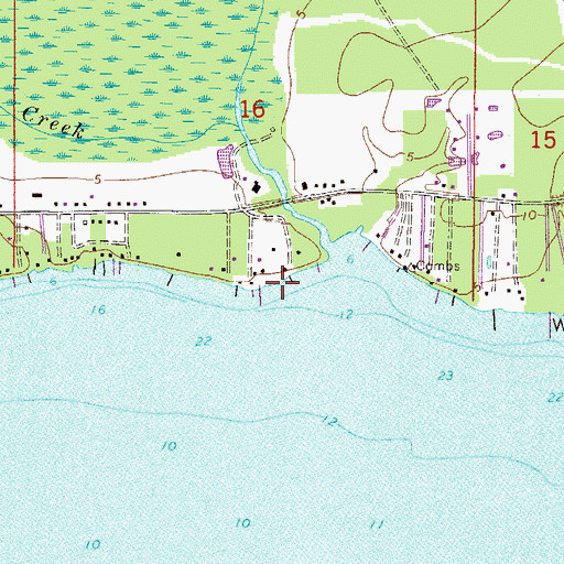 Topographic Map of Russells Point, FL
