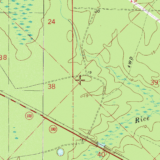 Topographic Map of Thomas Forbes Grant, FL