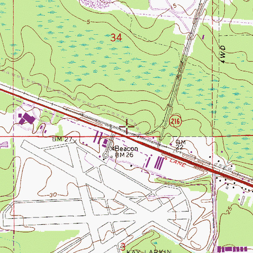 Topographic Map of Hudson Station, FL