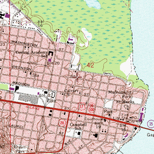Topographic Map of Belton A Copp Grant, FL