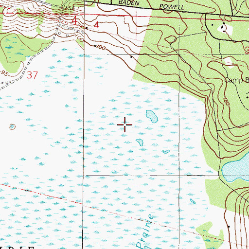 Topographic Map of Moses E Levy Grant, FL