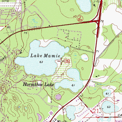 Topographic Map of Domingo Reyes Grant, FL
