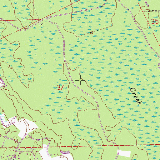 Topographic Map of Moses E Levy Grant, FL