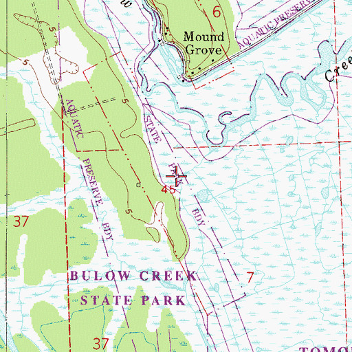 Topographic Map of M Kunner Grant, FL