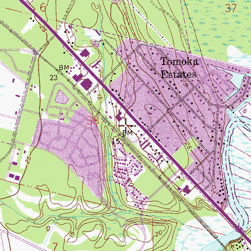 Topographic Map of George Anderson Grant, FL