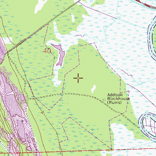 Topographic Map of John Addison Grant, FL