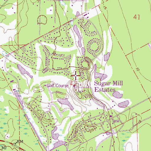 Topographic Map of Joseph Bonelly Grant, FL