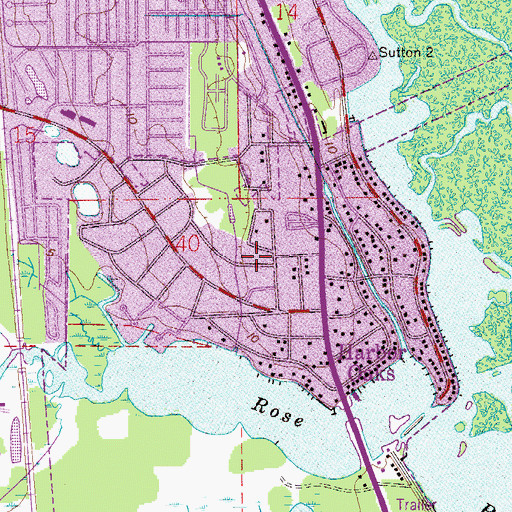 Topographic Map of J M Sanchez Grant, FL
