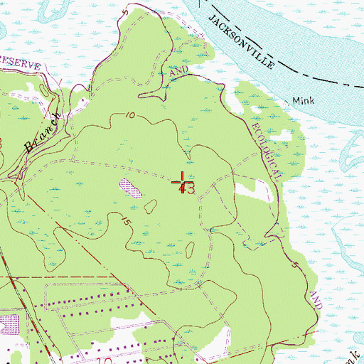 Topographic Map of Stephen Eubanks Grant, FL