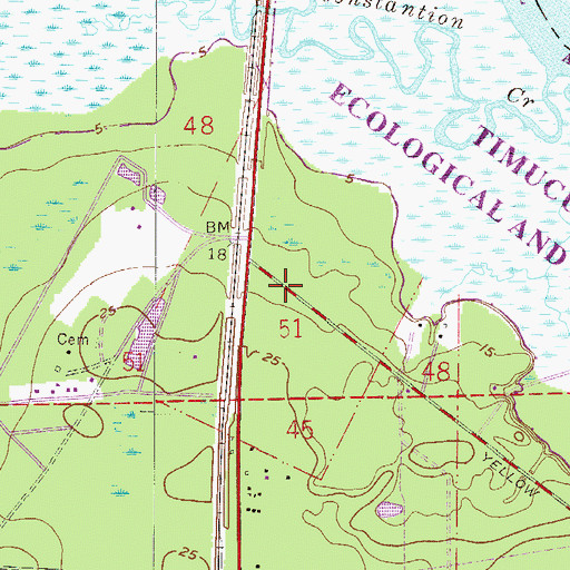 Topographic Map of William Hendricks Grant, FL