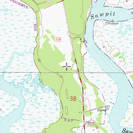 Topographic Map of Mary Smith Grant, FL
