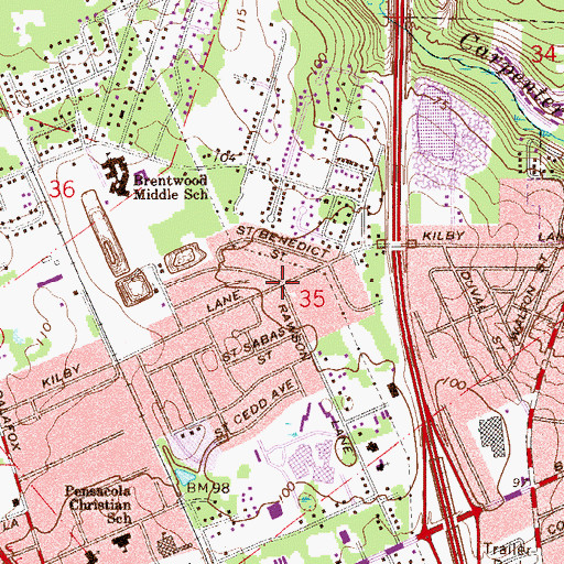 Topographic Map of Francisco Vidall Grant, FL