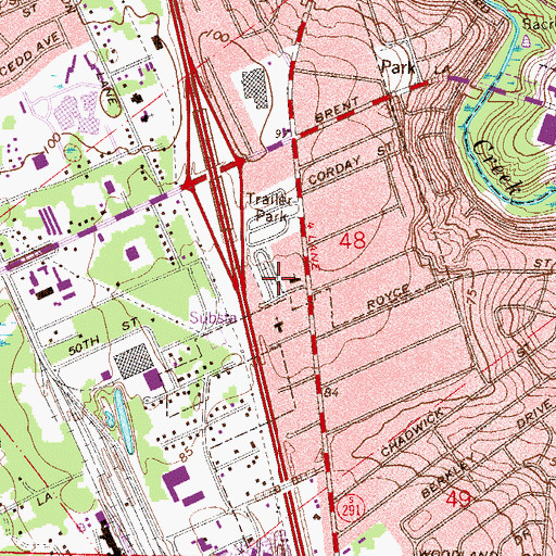 Topographic Map of Jayme Fontanels Grant, FL
