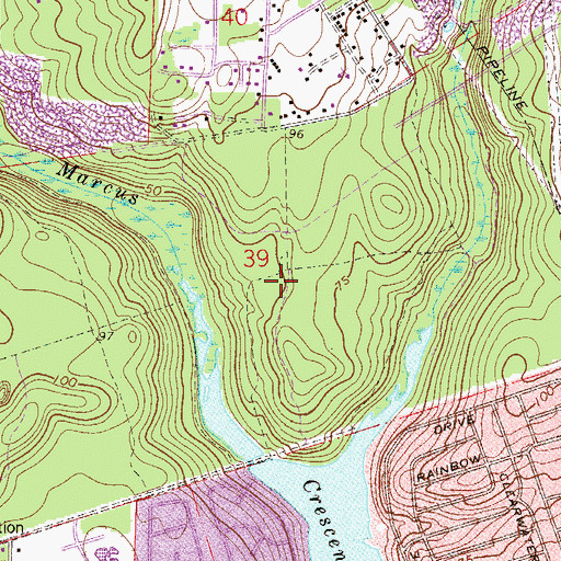 Topographic Map of Joseph Cruzat and Francisco De Viller Grant, FL