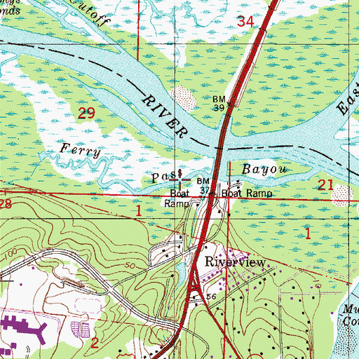Topographic Map of Charles Beeler Grant, FL