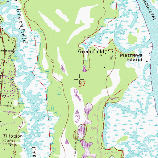 Topographic Map of John McQueen Grant, FL