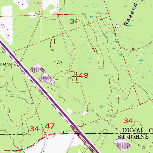 Topographic Map of Christopher Minchen Grant, FL