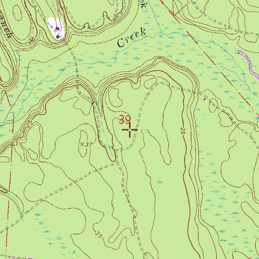 Topographic Map of Agneda Segui Grant, FL