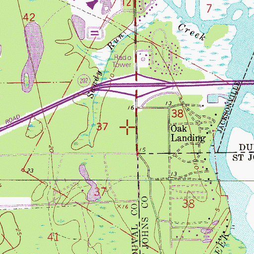 Topographic Map of Joseph Peavett Grant, FL