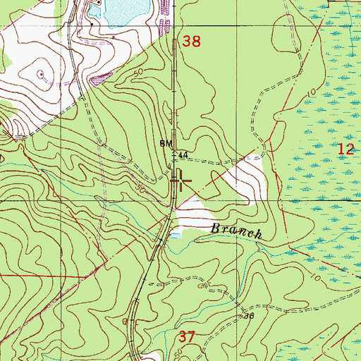 Topographic Map of Nathan Shackleford Grant, FL