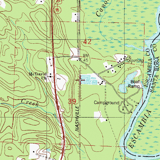 Topographic Map of V Ordosgoity Grant, FL