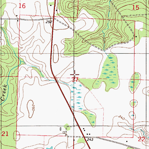 Topographic Map of Turner Stark Grant, FL