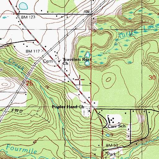 Topographic Map of Poplar Head, FL