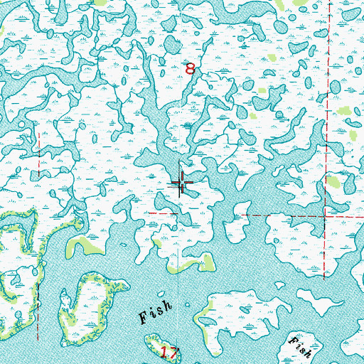 Topographic Map of Saint Martins Marsh Aquatic Preserve, FL