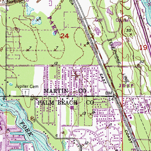 Topographic Map of Tropic Vista, FL