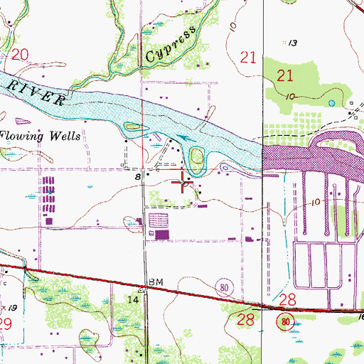 Topographic Map of Owanita, FL