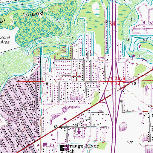 Topographic Map of Morse Shores, FL