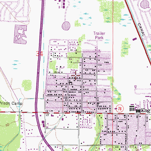 Topographic Map of Palmona Park, FL