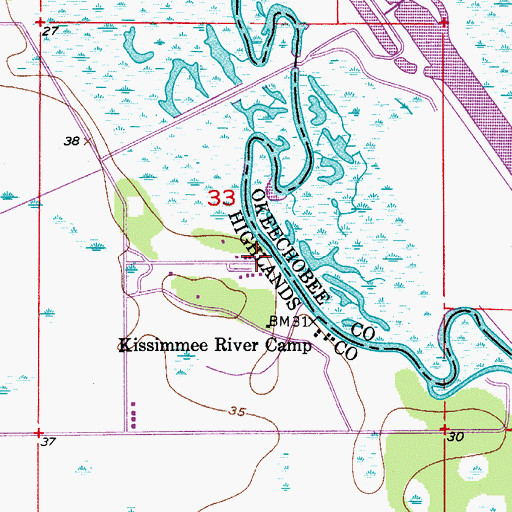 Topographic Map of Morgan Landing, FL