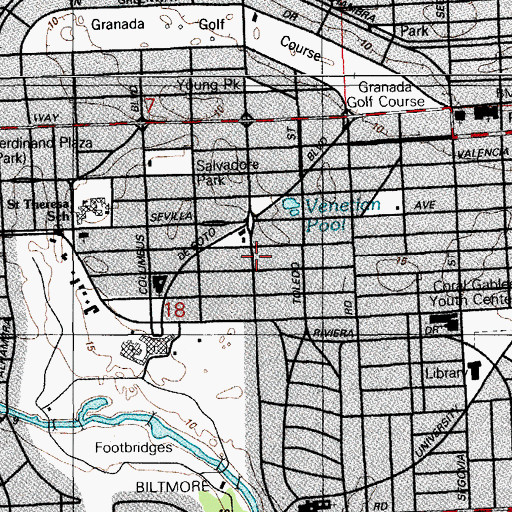 Topographic Map of Saint Philips Episcopal School, FL
