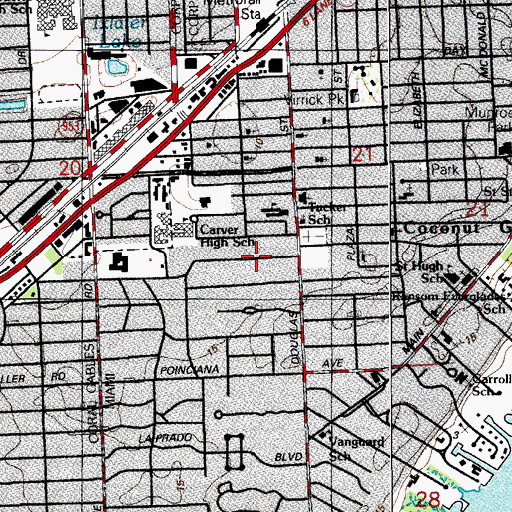 Topographic Map of Learning Experience School, FL