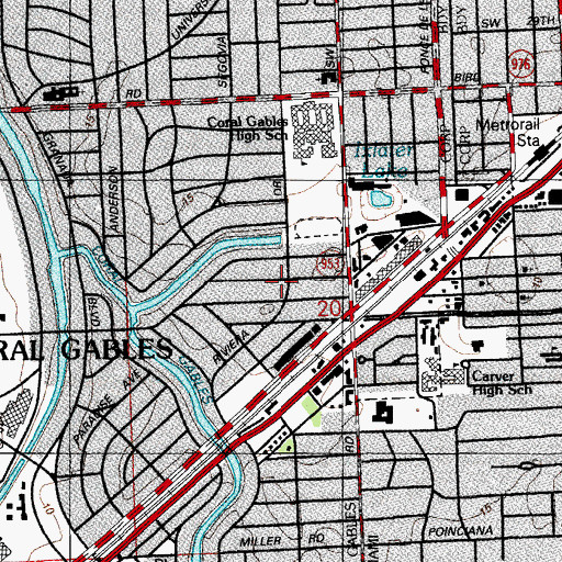 Topographic Map of Granada Christian, FL
