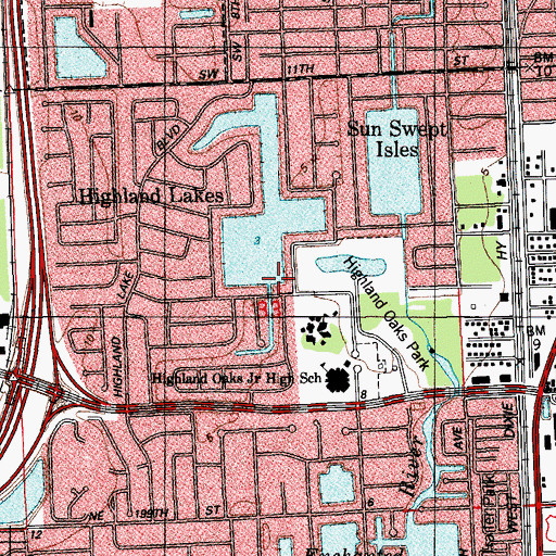 Topographic Map of New Bethel Temple Day Care, FL