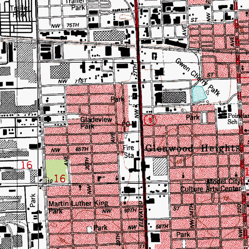 Topographic Map of Centro Hispano Catolico, FL