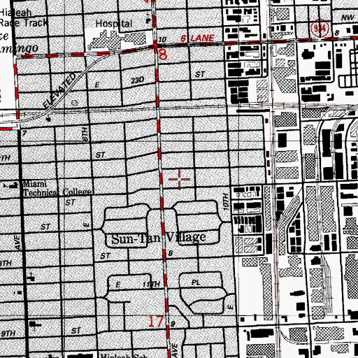 Topographic Map of Carrousel Day Center, FL