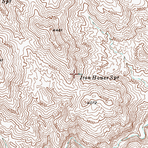 Topographic Map of Iron House Spring, AZ