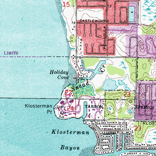 Topographic Map of Snead Creek, FL