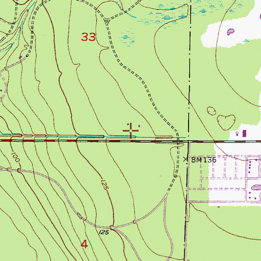 Topographic Map of Hammock Lookout Tower, FL