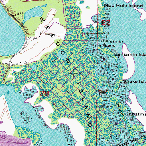 Topographic Map of Weedon Island State Preserve, FL