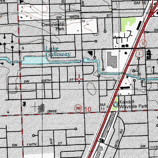 Topographic Map of University Christian Academy, FL
